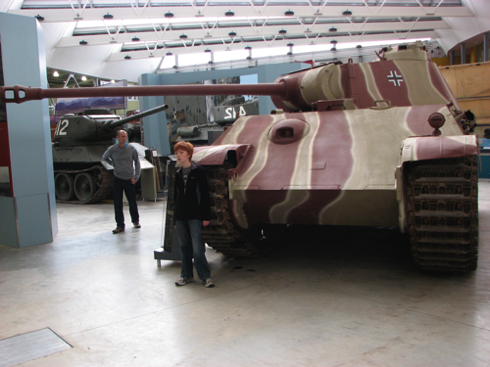 A German Panther. Another example of a tank completed by the allies after the end of WWII from bits lying around in the factory